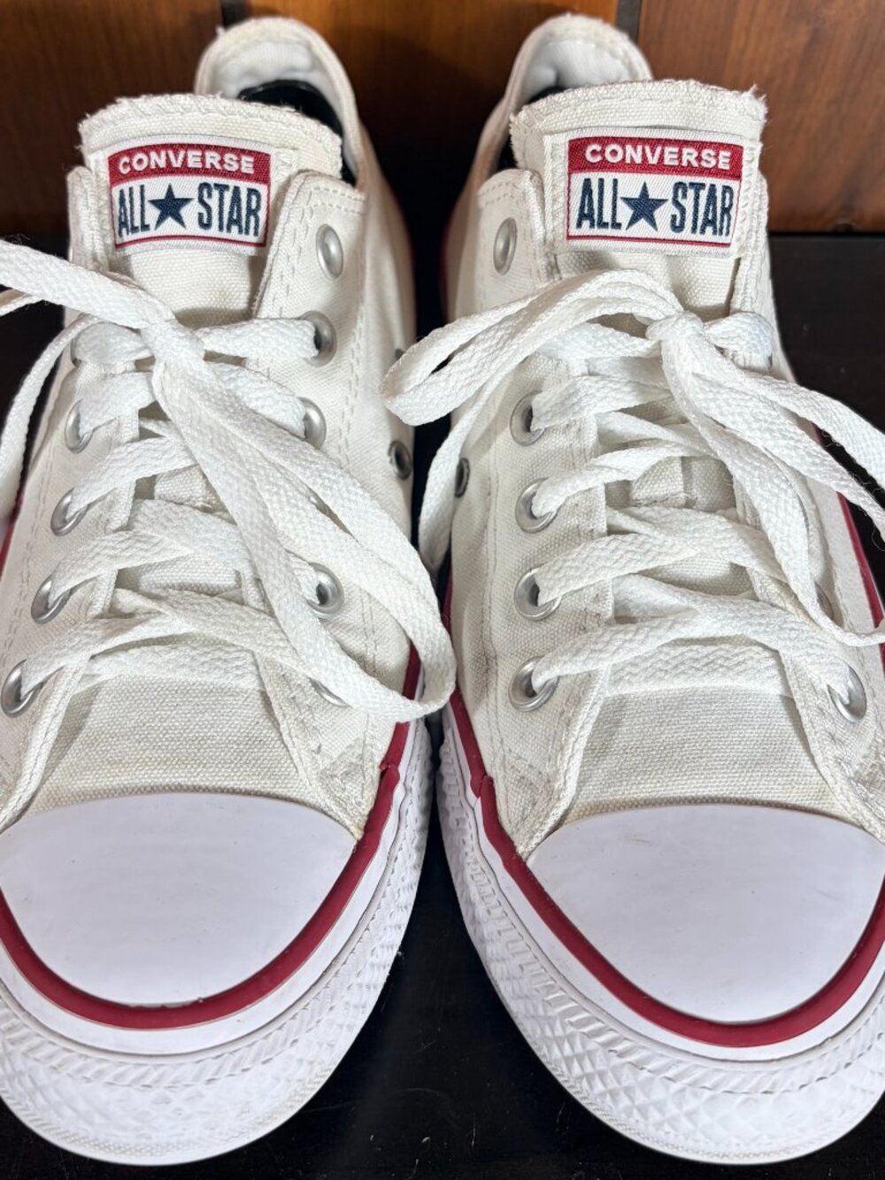 Converse Chuck Taylor All Star White Low Top Lace Up Sneakers 6M 8W - GUC - Picture 5 of 8